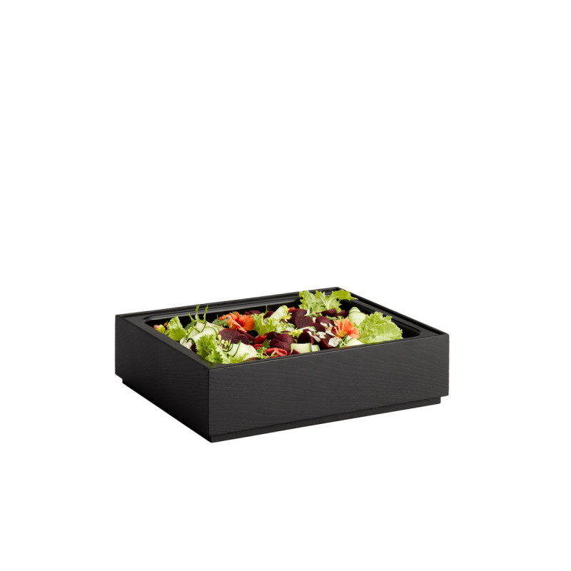 Caisse GN1/2 bois noir 32,5x26,5x8,5 cm Valo Aps