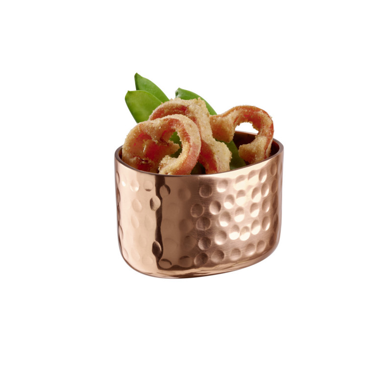 Corbeille martelée cuivre aluminium 8,5x6,5x5,5 cm Craft Aps