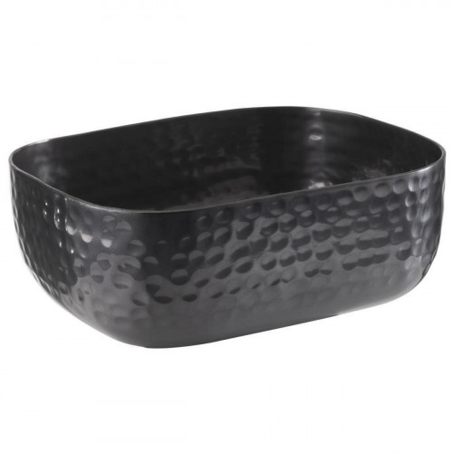 Corbeille martelée aluminium noir 15,5x12x5,5 cm Craft Aps