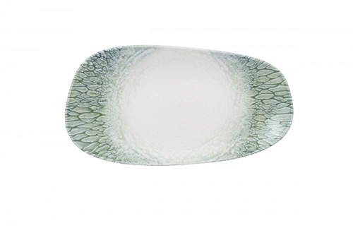 Assiette vert porcelaine 35x18,5 cm Butterfly Dudson