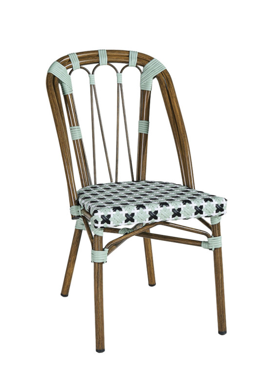 Chaise d'extérieur vert 88x46x61 cm Auteuil Flexmob
