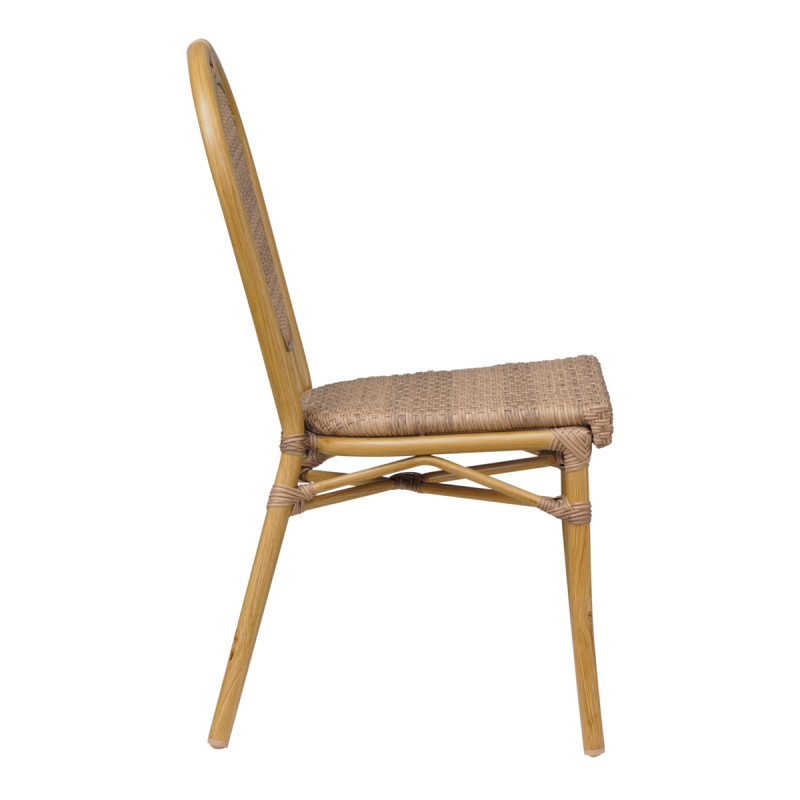 Chaise d'extérieur noisette 89x43x55 cm Paris Flexmob
