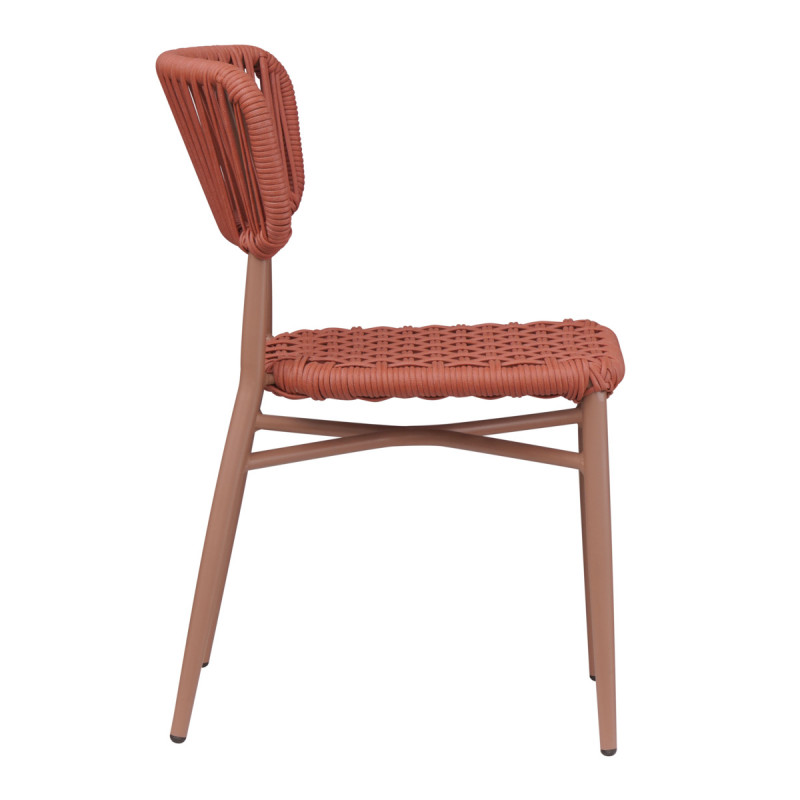 Chaise d'extérieur terracotta 77x47x55 cm Marbella Flexmob