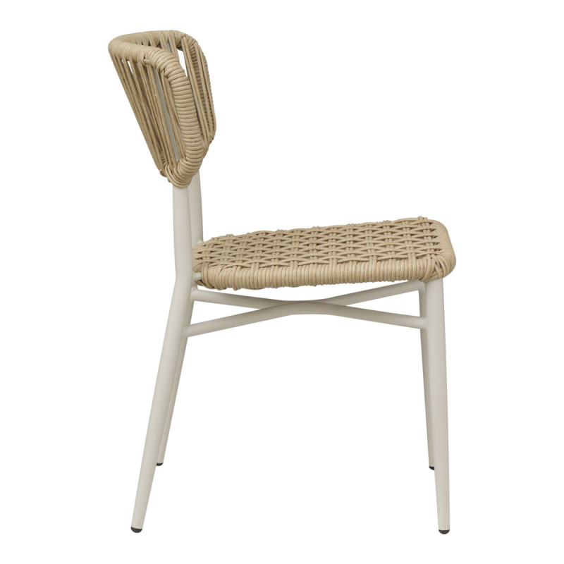 Chaise d'extérieur sable 77x47x55 cm Marbella Flexmob