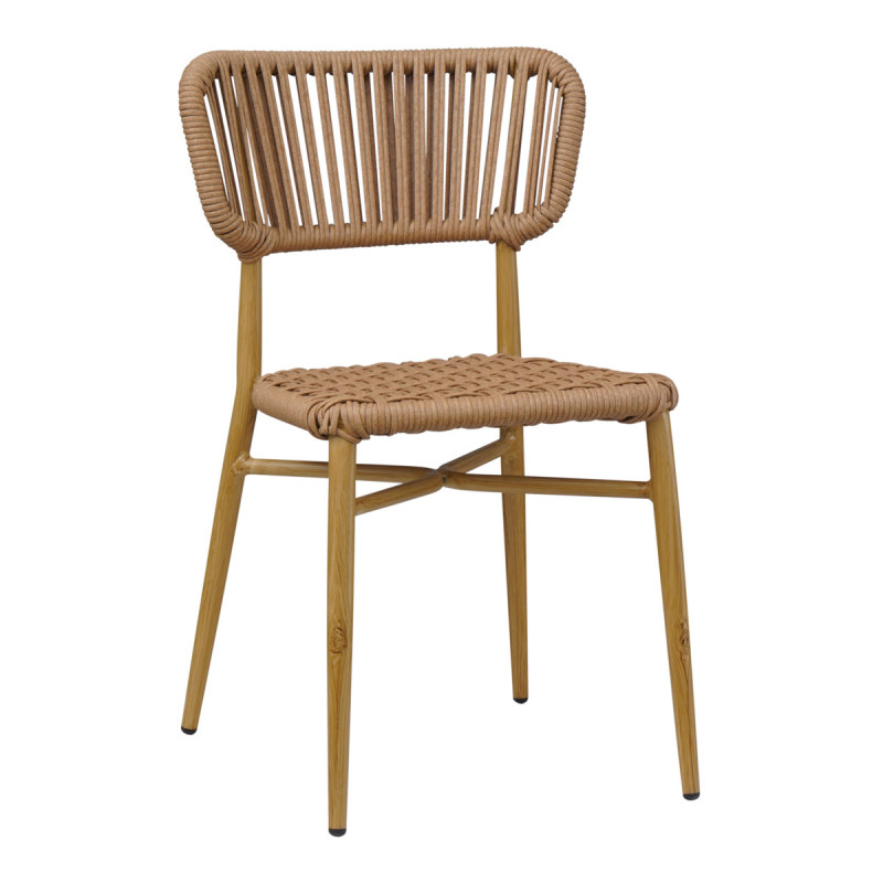 Chaise d'extérieur marron 77x47x55 cm Marbella Flexmob