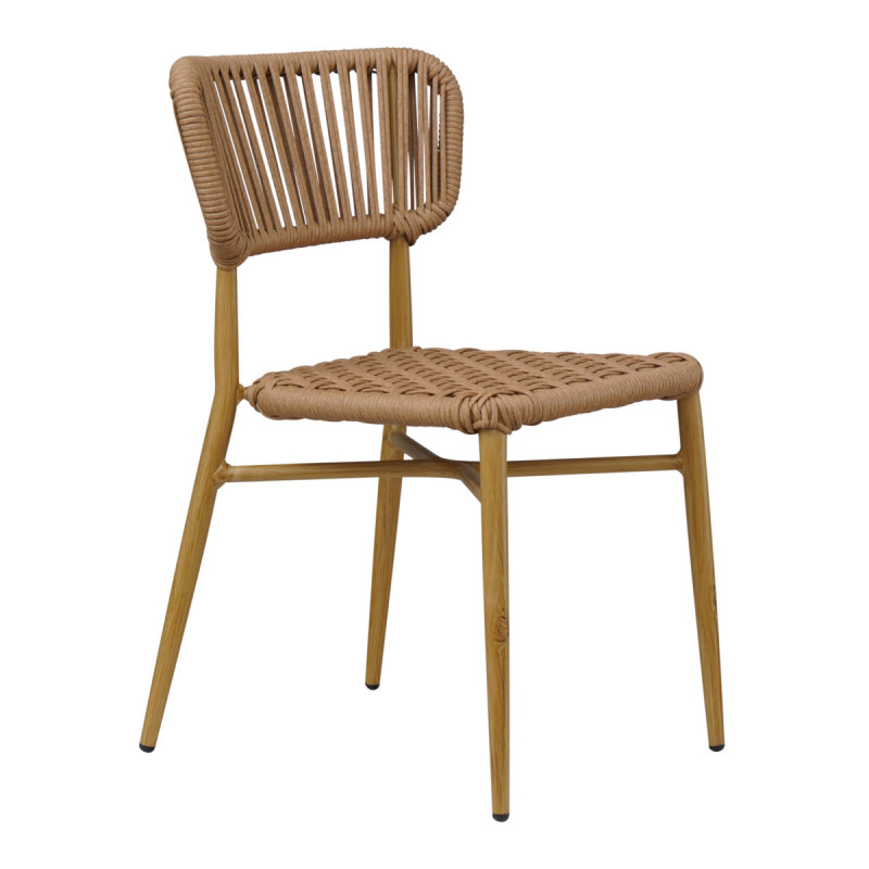 Chaise d'extérieur marron 77x47x55 cm Marbella Flexmob