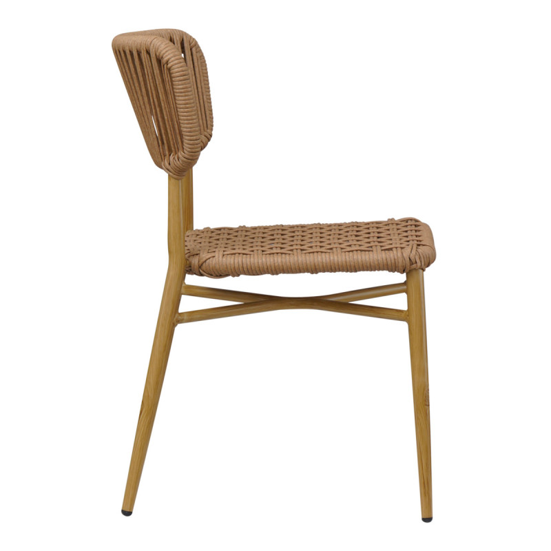 Chaise d'extérieur marron 77x47x55 cm Marbella Flexmob