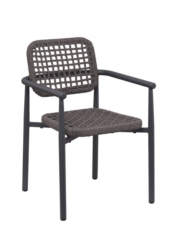 Fauteuil d'extérieur gris anthracite 83x56x59,5 cm Syracuse Flexmob