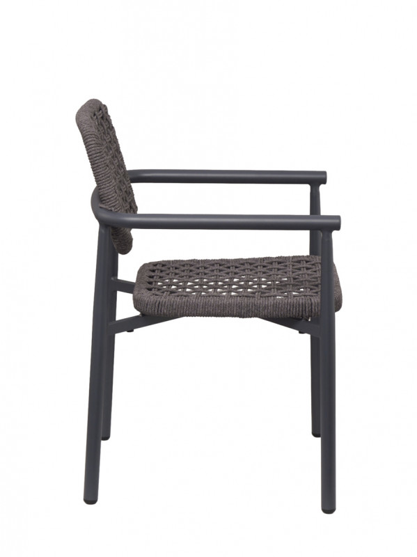 Fauteuil d'extérieur gris anthracite 83x56x59,5 cm Syracuse Flexmob