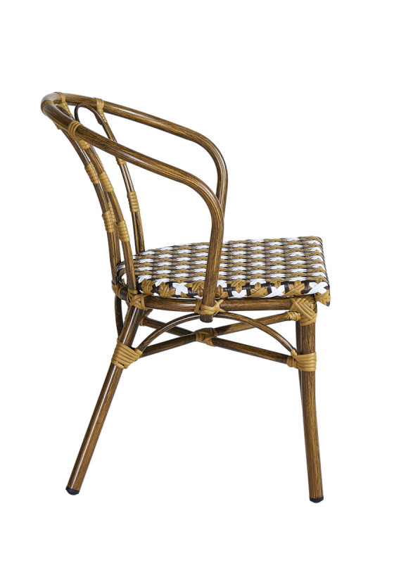 Fauteuil d'extérieur brun 77,5x56x59,5 cm Clichy Flexmob