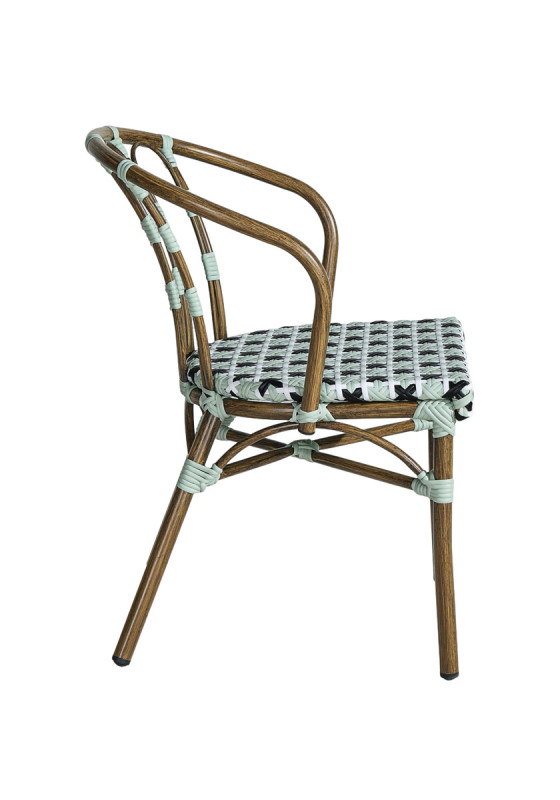 Fauteuil d'extérieur vert 77,5x56x59,5 cm Clichy Flexmob