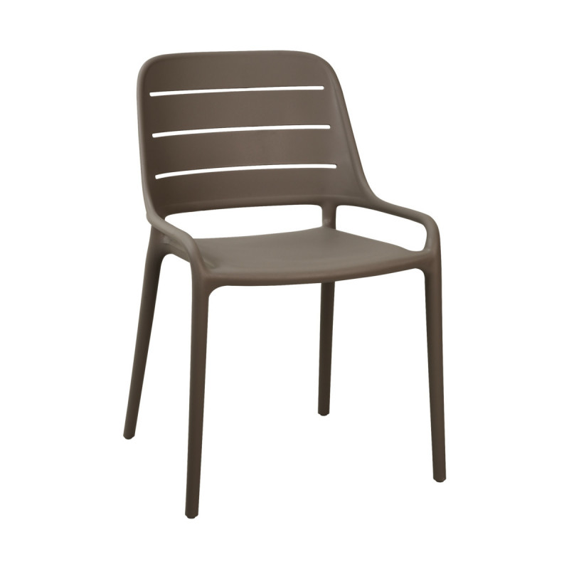 Chaise d'extérieur taupe 82x53x52 cm Foggia Flexmob