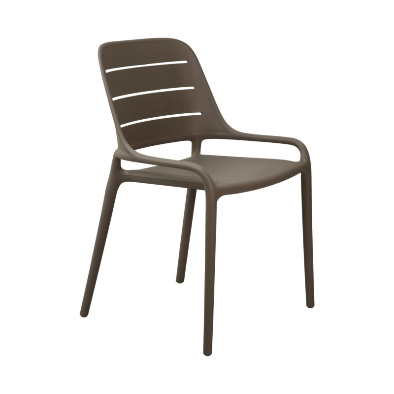 Chaise d'extérieur taupe 82x53x52 cm Foggia Flexmob