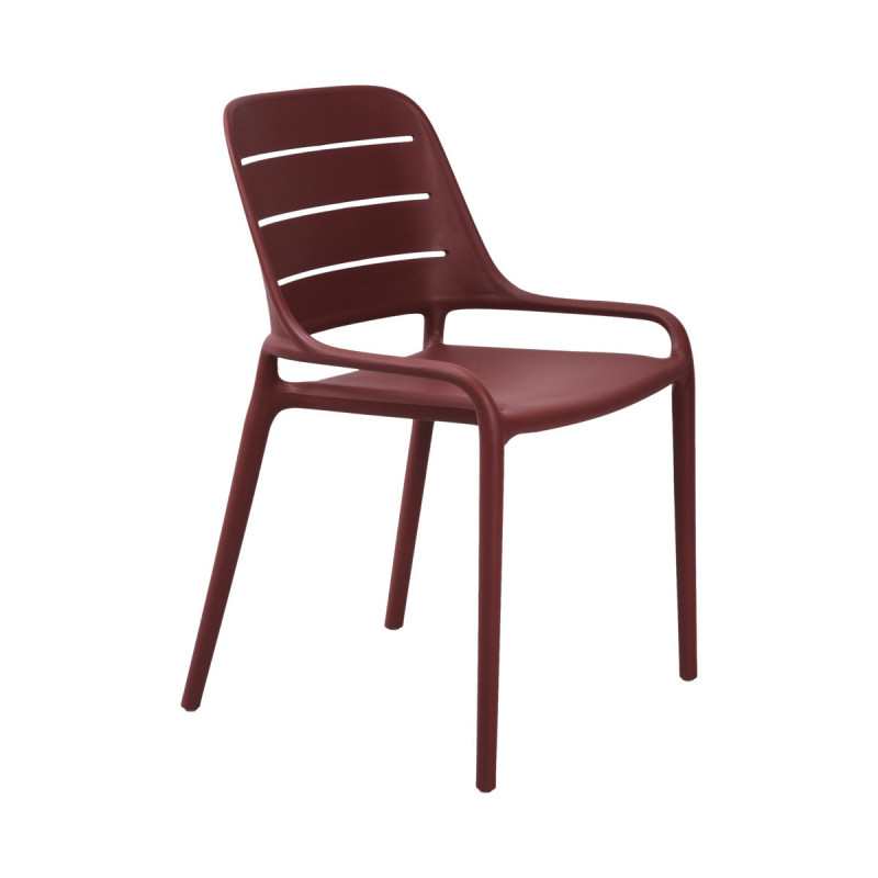 Chaise d'extérieur rouge 82x53x52 cm Foggia Flexmob