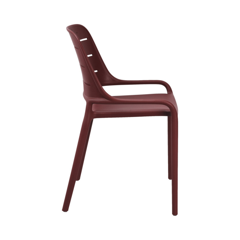 Chaise d'extérieur rouge 82x53x52 cm Foggia Flexmob