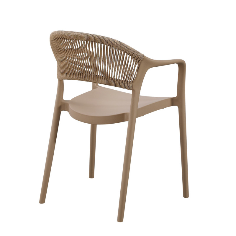 Fauteuil d'extérieur taupe 79x56x54 cm Rotterdam Flexmob