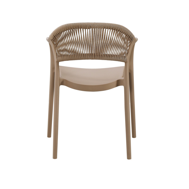 Fauteuil d'extérieur taupe 79x56x54 cm Rotterdam Flexmob
