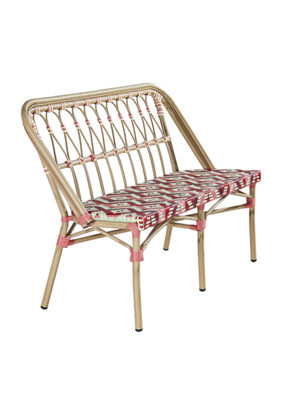 Banquette d'extérieur 84,5x118x57,5 cm Magenta Flexmob