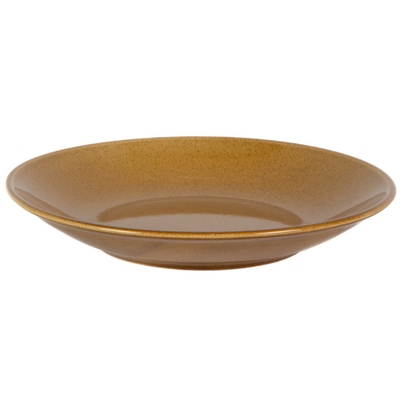 Assiette creuse caramel grès renforcé Ø 23 cm Twist Essentials Collection